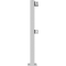 Beskyttelsesgel�nder | St�lr�r 70 x 70 mm | Fast stolpe, der fastg�res med dybdebor | Hj�rnestolpe til top- og kvartb�jet stang | Varmgalvaniseret